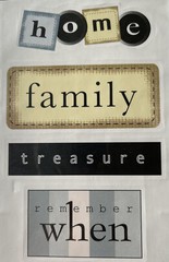 FAMILY Expressions Stickers(8pc) Element•Home•Grandpa•Grandma •Memories•Treasure