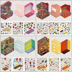 8 Sets Big Foldable 3D House Stickers – Fun DIY Decor for Kids & Adults, Stress
