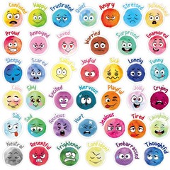 800 Pieces Face Emotion Feelings Stickers for Kids 1.4 Inch Funny Mood Incent…