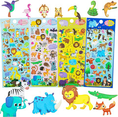 3D Puffy Stickers for Kids Resuable Foam Sticker for Toddler, Boys, Girls, Scrap