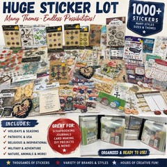 Huge Mixed Sticker & Scrapbooking Lot Holiday USA Christian Craft Set