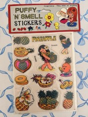 SEALED Mega Set Of 12 Vintage Puffy-n-Smell Stickers 1980 Packs! RARE Collection