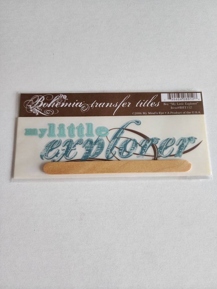 Rub-Ons Transfers – Family Friends My Little Explorer Boy Phrase – RETIRED # 27