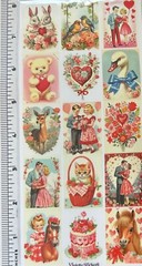 Violette Stickers Vintage Style Valentine’s Day Love Hearts Crafts Scrapbook