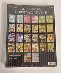 The Paper Studio All Seasons ChipBoard Bundle, Holidays, 24 Sheets, 2009, NEW