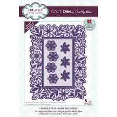 CREATIVE EXPRESSIONS – METAL CUTTING DIE – FRAMES N TAGS – DAISY RECTANGLE