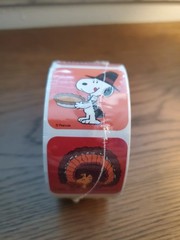 Peanuts Snoopy Thanksgiving Stickers 100 piece new