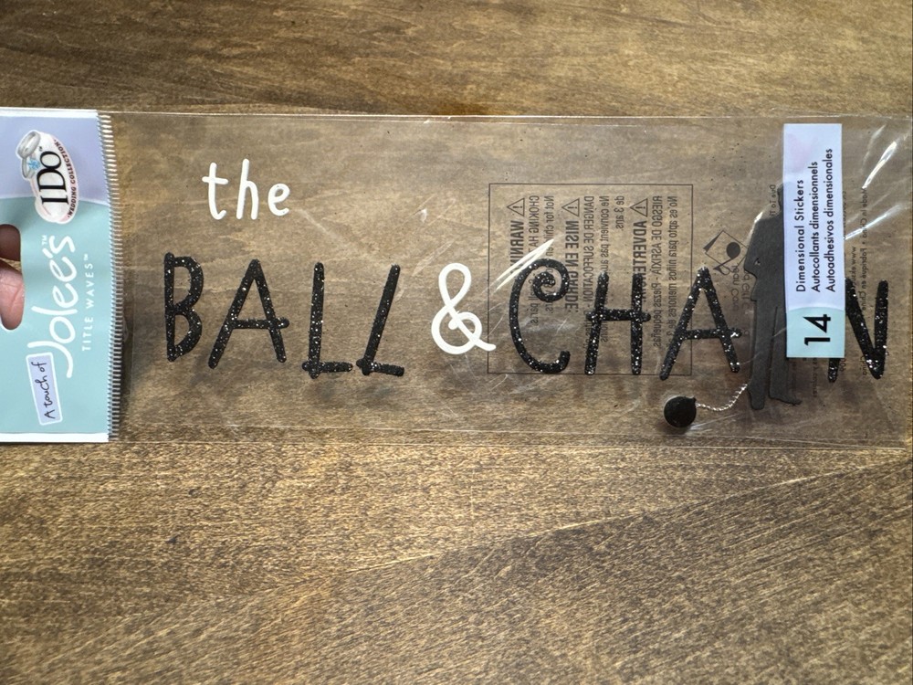 RARE Jolee’s The Ball & Chain Wedding Marriage Scrapbooking Title Stickers