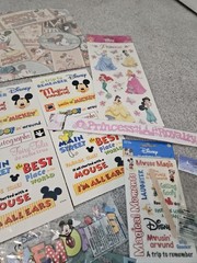 Disney Princess Scrapbook Stickers 30 pc LOT Mickey Pooh Snow White Cinderella