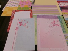 Scrapbooking Paper Mixed Lot Of 112, Various Sizes,Brands,Colors, w/Case