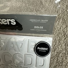 American Crafts Thickers Fabric White Stickers