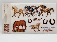 PSX Faster Horses Sticker Sheet 2001 RARE Horse Western Scrapbook NEW!