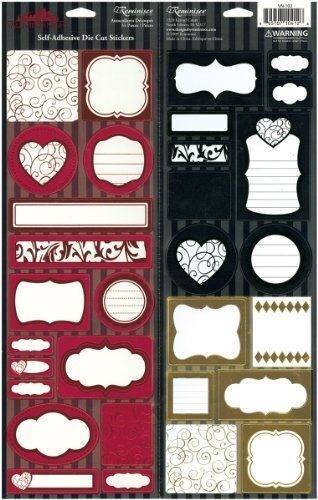 Reminisce Valentine’s Night Specialty Cardstock Stickers 8.5×12″ Sheet-Foil Tags