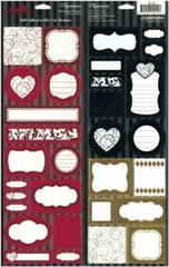 Reminisce Valentine’s Night Specialty Cardstock Stickers 8.5×12″ Sheet-Foil Tags