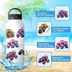 Monster Truck 20pcs Multicolor Scrapbook Stickers Bottles Room Refrigerator