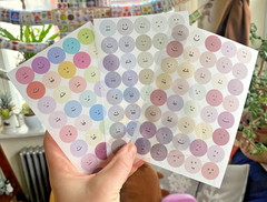 Random Lot Of 3 Smiley Face, Emotion Sticker Sheets: Washi-style Paper Stickers