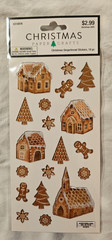 14 HL Christmas Paper Crafts Gingerbread Sticker Packs I(19 pcs per pack)