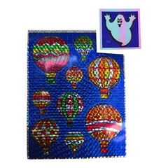 Vintage 80s Prism Foil Stickers Hot Air Balloon Ghost Holographic Lot