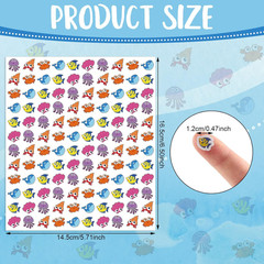 3000 Pcs Fish Stickers for Shark Ocean Sea Life DIY Decor