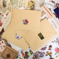 Beautiful 510PCS DIY Sticker Set with Vintage Flowers & Insects for Journaling