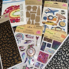 Lot of 67 Packages Crafters Square Assorted Stickers, Transfers, Stencils New