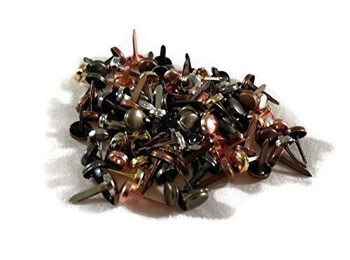 Assorted Metallics Copper Bronze Gold Mini Round Scrapbooking Brads