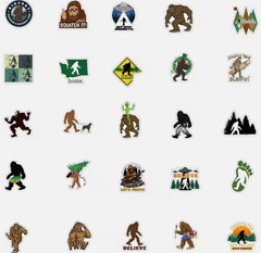 LOT OF 10 PCS Random BIGFOOT sasquatch YETI skunk ape forest decals cryptid wood