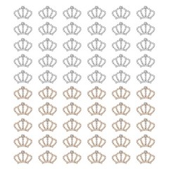 60Pcs Crown Charms, 1.3″ x 0.98″ Mini Rhinestone Crown, Silver & Gold