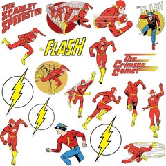 THE FLASH VINTAGE VARIETY DIE CUT VINYL 50 CT STICKER PACK
