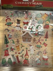 Christmas Paper Crafts Christmas Stickers, 3D Lighted Embellishment & Santa Hats