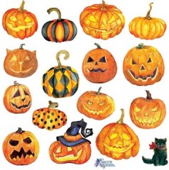 Violette Stickers Halloween Spooky Pumpkins Jack O’Lantern Crafts Planner Supply