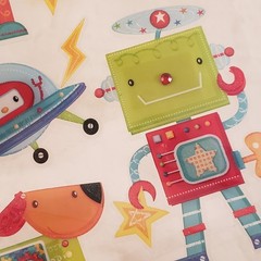 NIP 3D Dimensional Robot Sticker Sheet – Reward Gift Baby Album Scrapbooking