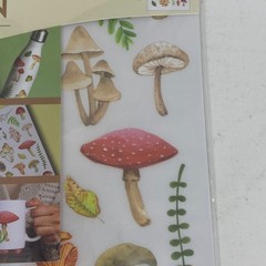 brea reese Press & Design Rub-on Transfers Forest Mushrooms 24pcs Floral Art