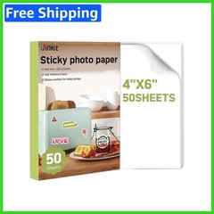 Quick Drying 4×6 Glossy Printable Sticker Paper – 50 Sheets for Crafting