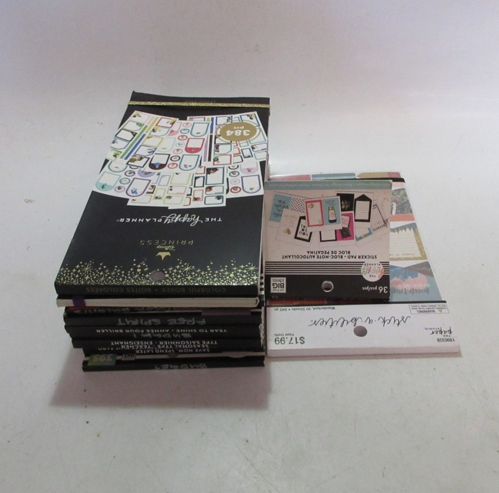 Lot Of 9 Partially Used Happy Planner Sticker Books