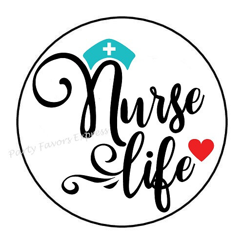 NURSE LIFE ENVELOPE SEALS LABELS STICKERS PARTY FAVORS