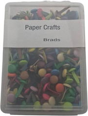 Rich Colors 500 Pieces round Metal Brads in Box, Paper Fasteners 15 Colors Rando