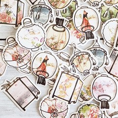 45PCS Lantern Stickers – Asian Chinese Festival Scrapbooking Journal Stickers