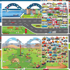 2 Pack Puffy Sticker Books for Kids Ages 3-5, Construction Truck and Vehicle Car