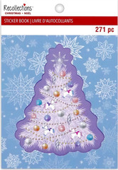 Christmas Tree Frost Pastel Pink Blue Snow Tag Labels Recollections Sticker Book