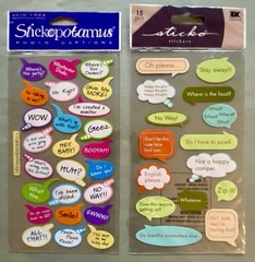 Lot of Various Caption Stickers! 22+ Sheets Stickopotamus, Little Yellow Bicycle