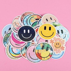 50PCS Smiling Glitter Stickers, Cute Water Bottle Stickers for Kids, for Teachin