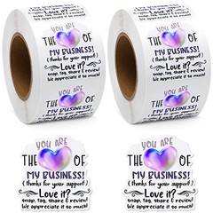 1000 Pcs 1.5″ Thank You Stickers Small Business You are The Heart of My