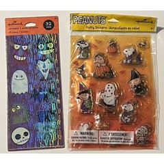 Large Lot Halloween Stickers Hallmark Googly-Eyes, Puffy, 22 Packs ALL NEW PACKS