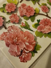 Greenbrier International Dimensional Flower Scrapbook Stickers