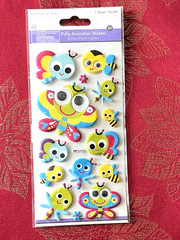YOU CHOOSE – BUGS BUTTERFLIES FROGS PUFFY STICKERS
