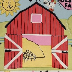 Vintage Sandylion 1983 Stickers Design A Farm Unused Maxi Activity Sheet Cow Pig
