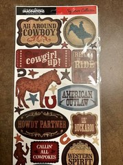 Creative Imaginations Western Signature Collection Signs Stickers JUMBO