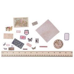 Ephemera Pack – Snippets by Tim Holtz 3/8″ to 3″ in height, Multicolor