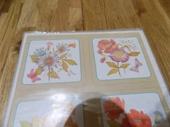 Vintage Flowers Current Daffodils Poppies Sticker Sheet butterfly Garden Gallery